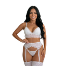 Conjunto Lingerie Trio Renda e Perneira - Compre 1 Leve 2