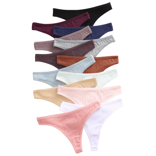 TESTE 1 - Calcinha Fio Dental Canelada AURELLY Conforto Premium Algodão