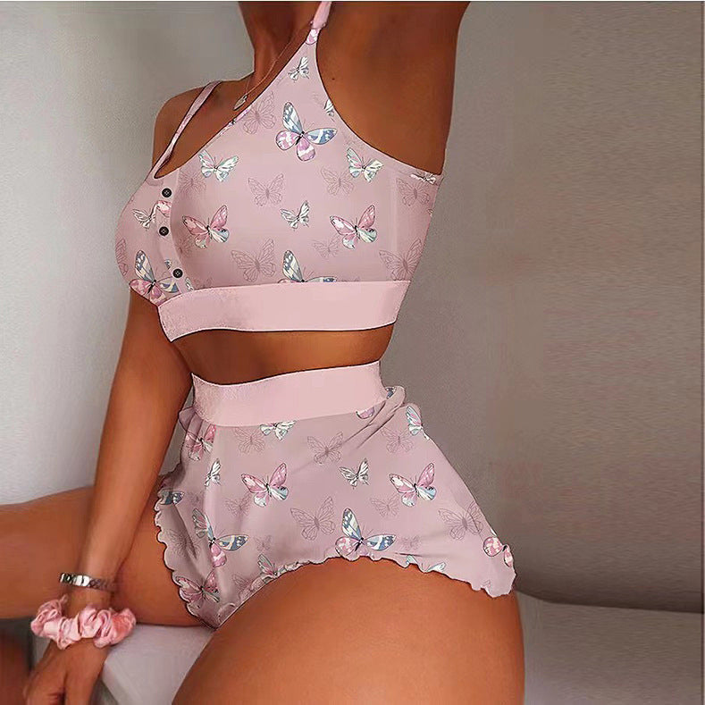 Conjunto Top Cropped e Short Romântico