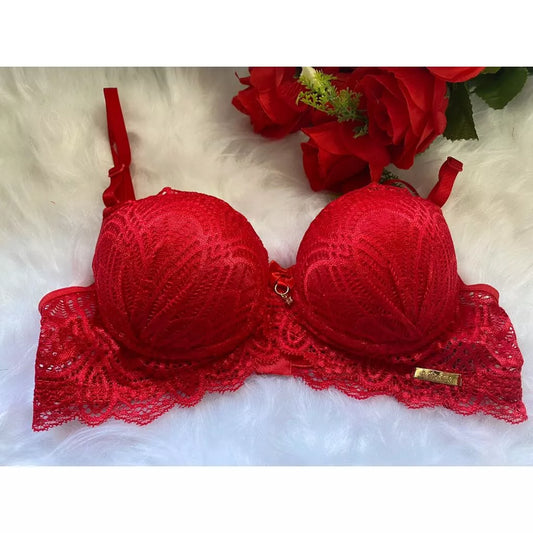 03 = Kit 3 Sutiãs Aurelly com Bojo e Renda Premium